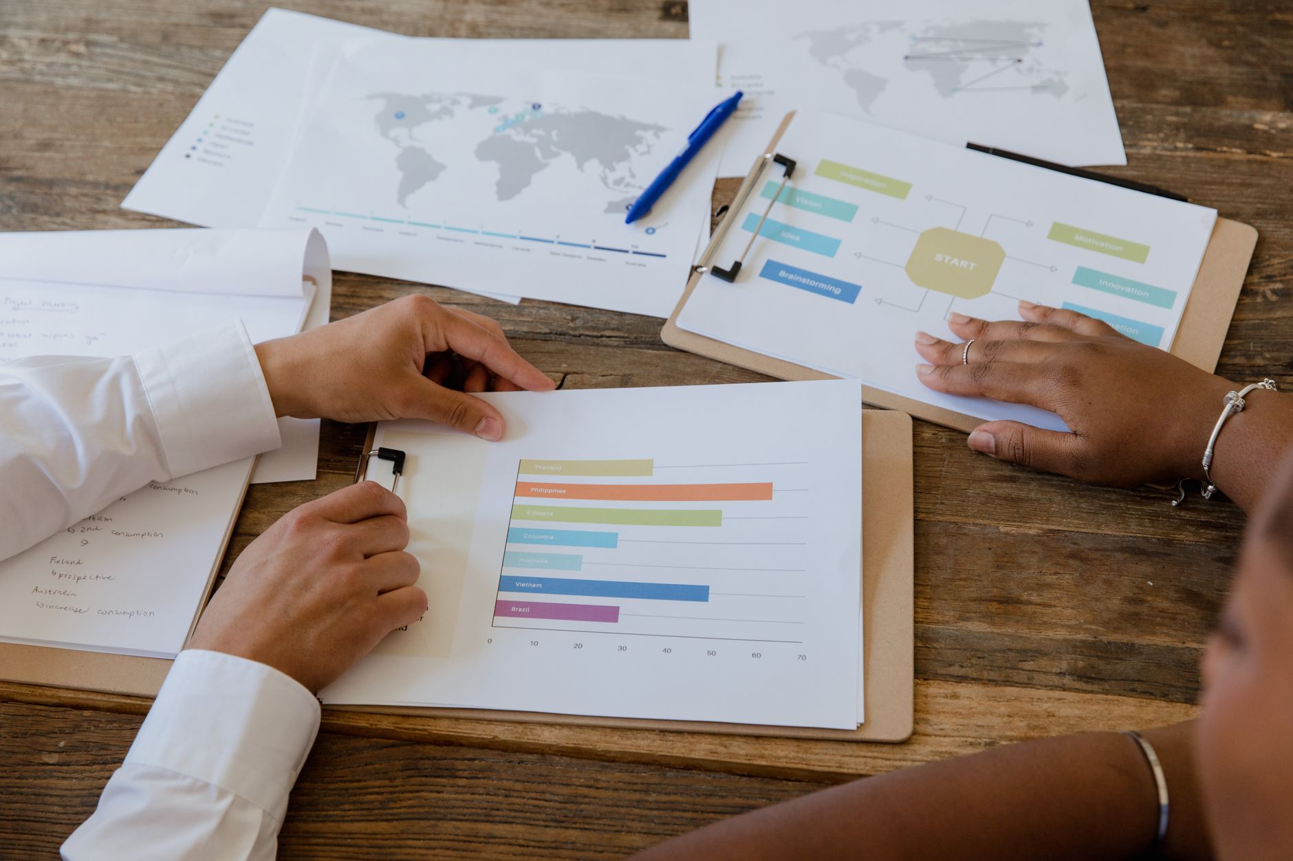 Business documentation and tablet
