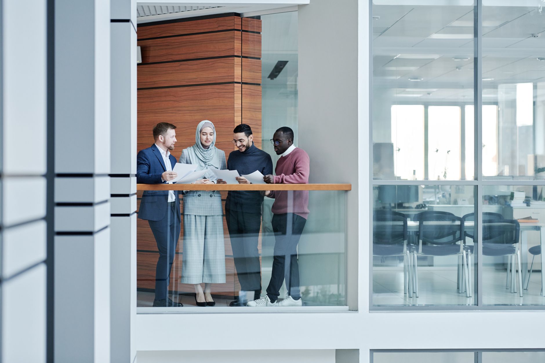 Collaborative tech team working on cloud infrastructure